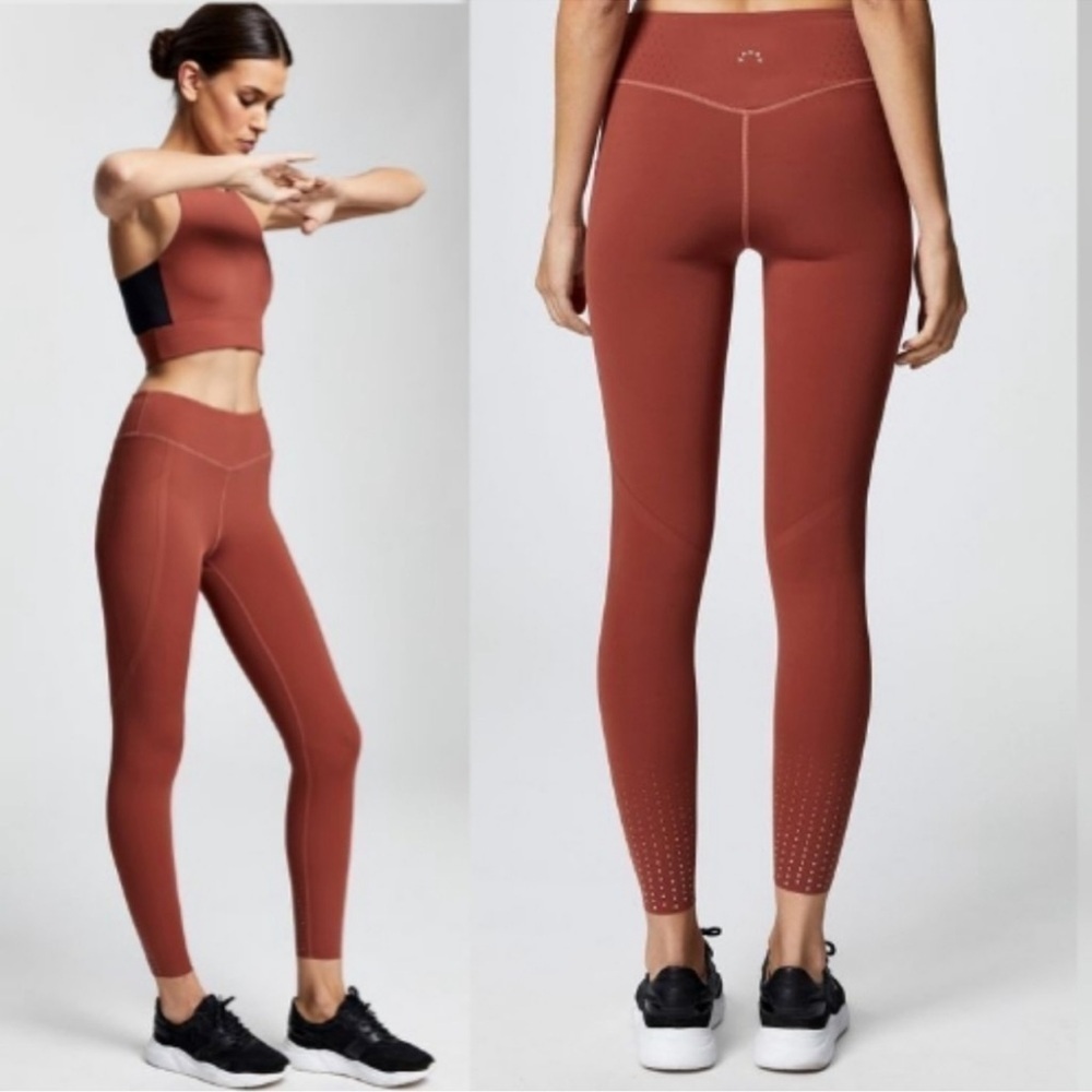 Varley Figueroa High Rise Legging in Hena Rusty Color Pockets Size Small